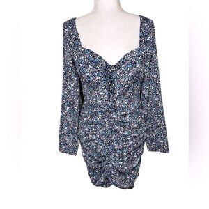 MISSGUIDED Milkmaid adjustable pull string dress size 6